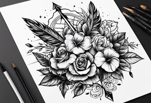 W with arrows tattoo idea