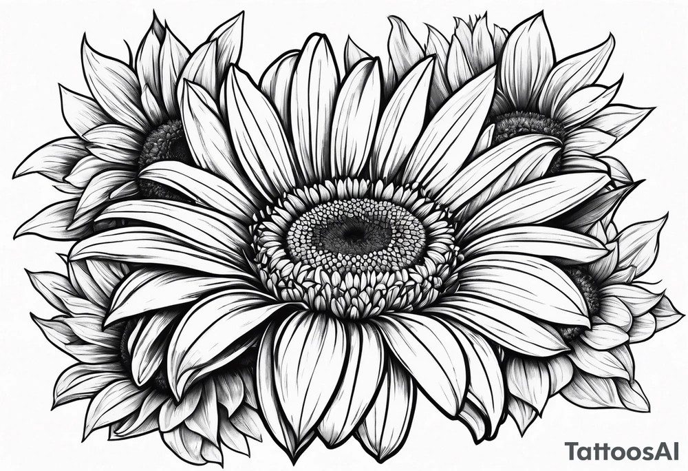 hawaiian flower 
gerber daisy sunflower tattoo idea