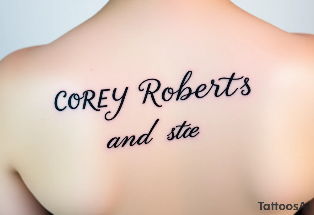 COREY ROBERTS and stars tattoo idea