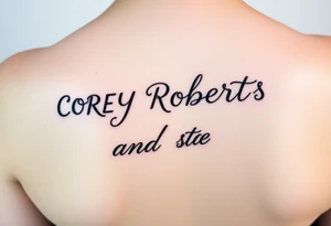 COREY ROBERTS and stars tattoo idea