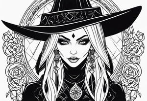 Gothic toon like neo transgender greydcslr witch demon tattoo idea