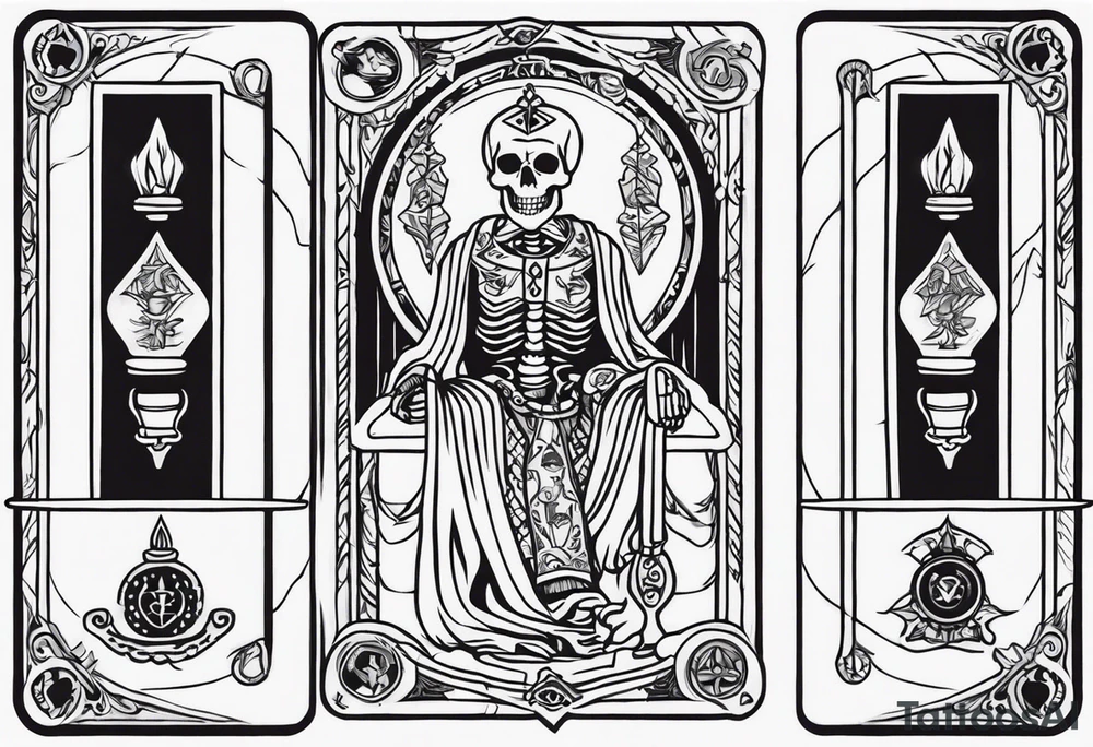 Hierophant skeleton 
tarot card tattoo idea