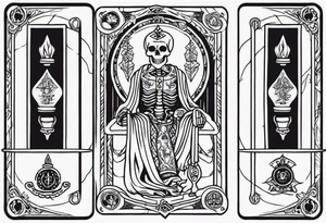 Hierophant skeleton 
tarot card tattoo idea