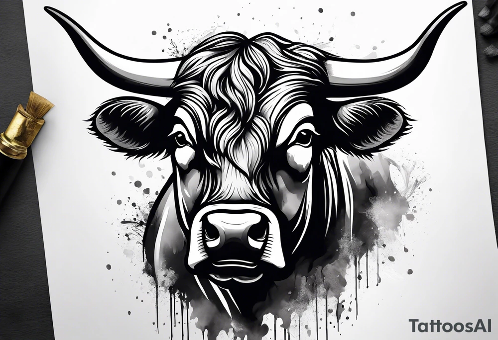 Bucking bull tattoo idea