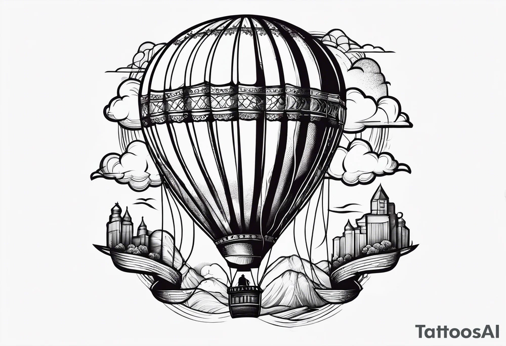Hot air balloon tattoo idea