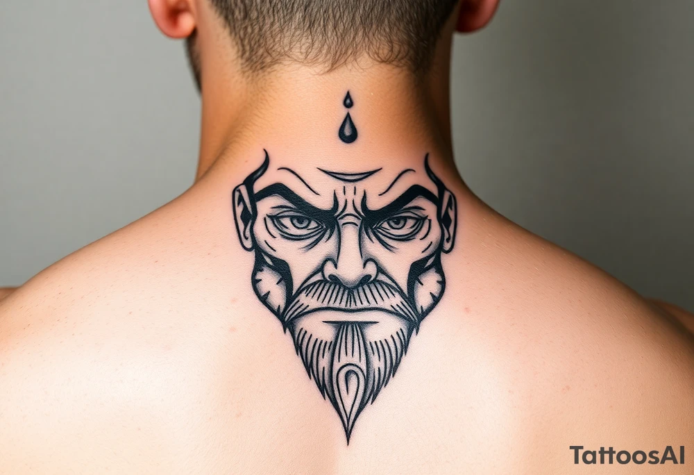 summer face tattoo idea