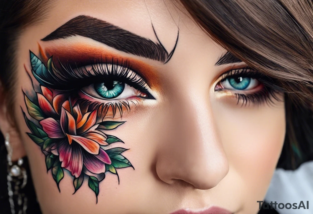 Open eye tattoo idea