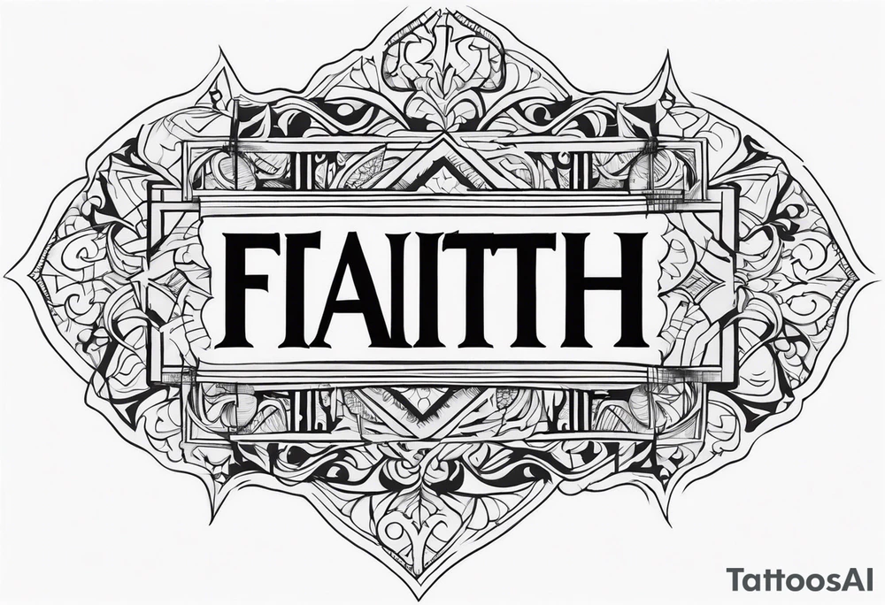 faith text tattoo idea