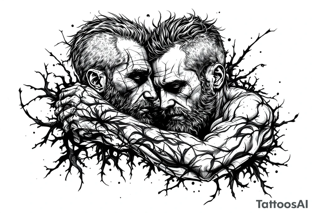 brothers on arm tattoo idea