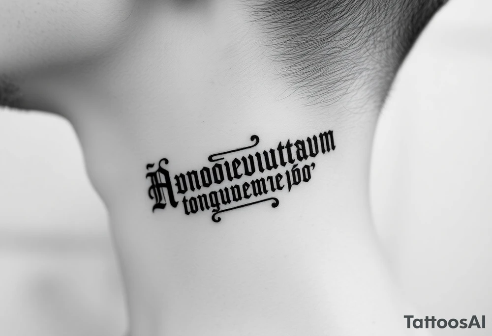 russian orthodox phrase IN russian Cyrillic on the side of my left neck tattoo idea