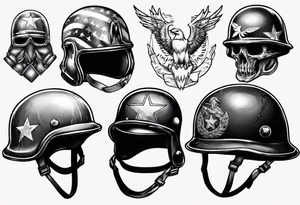 ww2 helmet tattoo idea