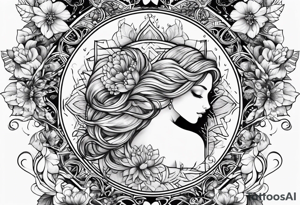 Love, source, abundance, Gemini symbol tattoo idea