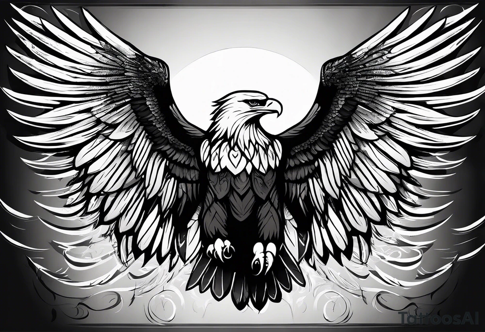 Eagle wings with vertical writing "Isaiah 40:13" tattoo idea