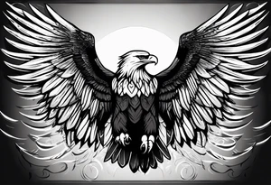 Eagle wings with vertical writing "Isaiah 40:13" tattoo idea