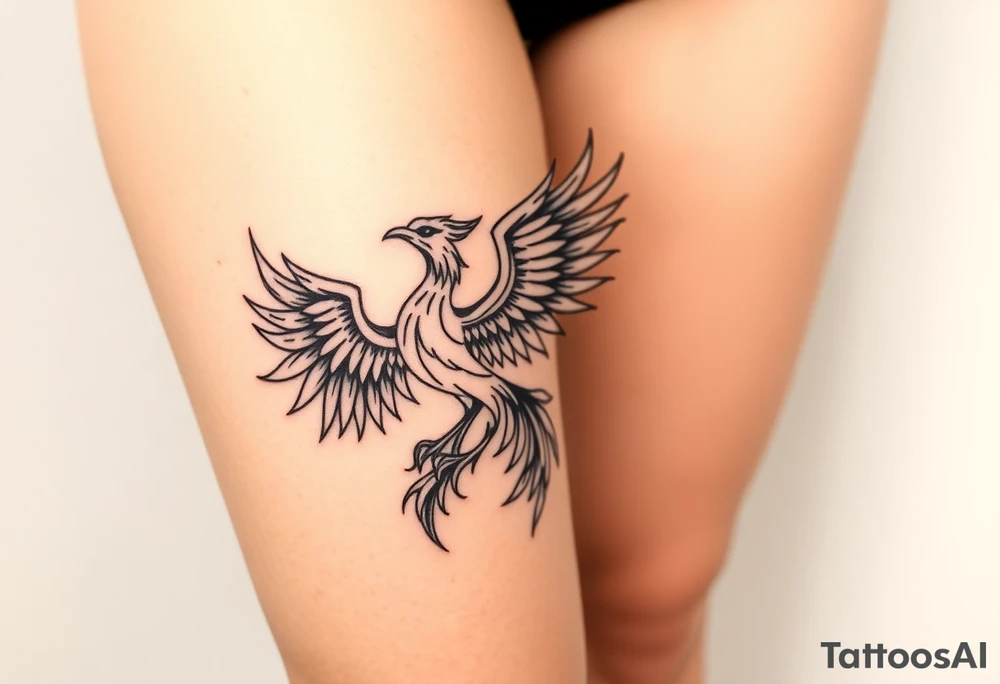 rising phoenix from the ashes tattoo idea