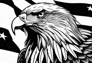 plain flag with eagle on it tattoo idea