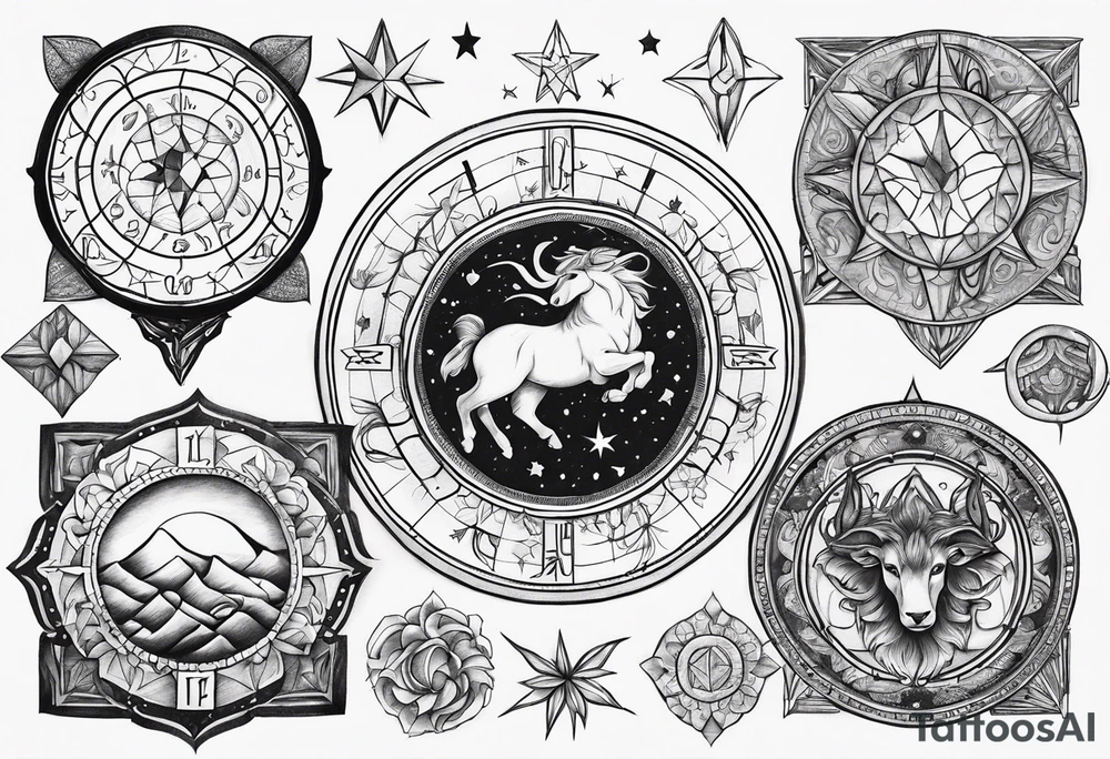zodiac sign tattoo idea