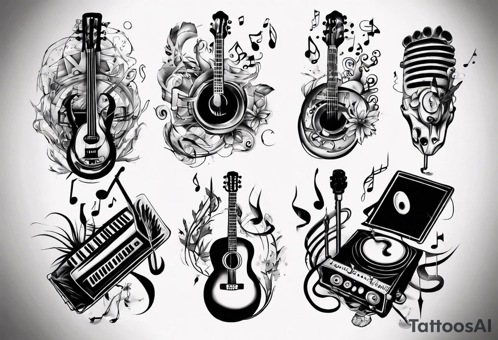 music tattoo tattoo idea