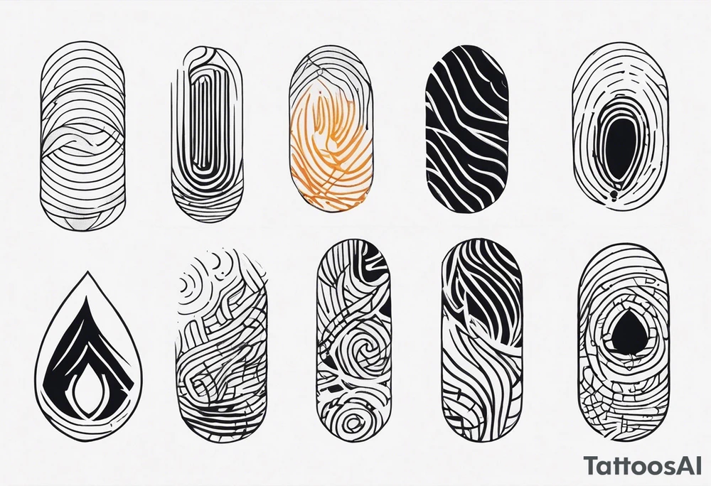 Finger print tattoos tattoo idea