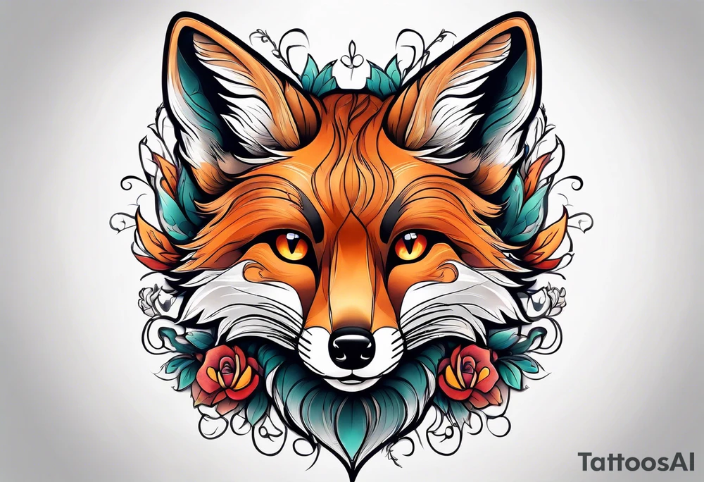 animal fox tattoo idea