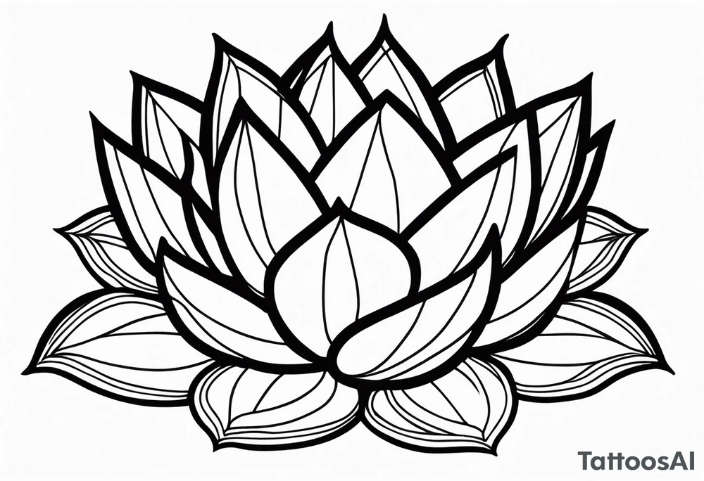 gemstone lotus flower tattoo idea