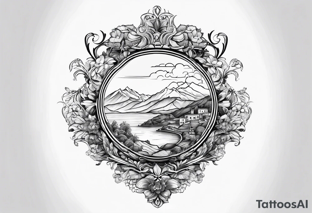 Map of calabria tattoo idea