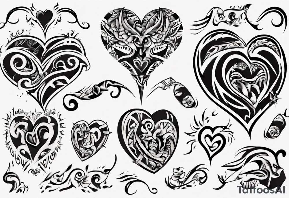A heart with the words Maggie and Lucas tattoo idea
