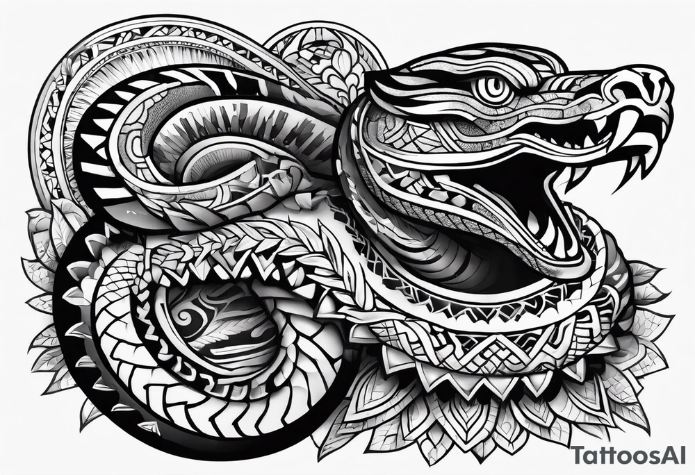 Aztec snake tattoo idea