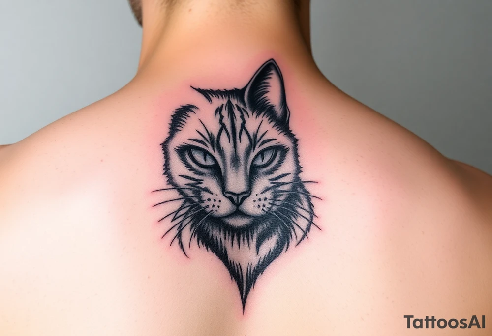 black cat tattoo idea