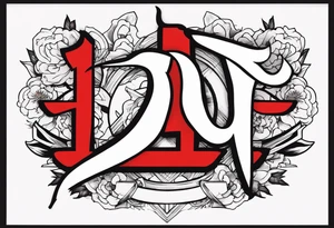 the word ganbatte from japan tattoo idea