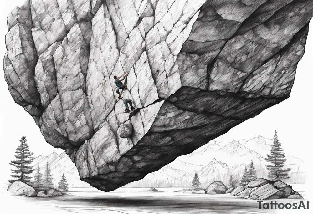 Indoor bouldering tattoo idea