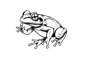 fighting frog tattoo idea