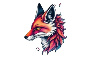 adult fox tattoo idea