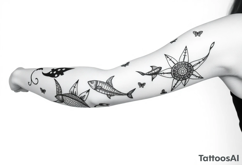 Ocean life tattoo idea
