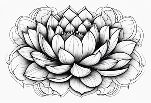 floating lotus flowers tattoo idea