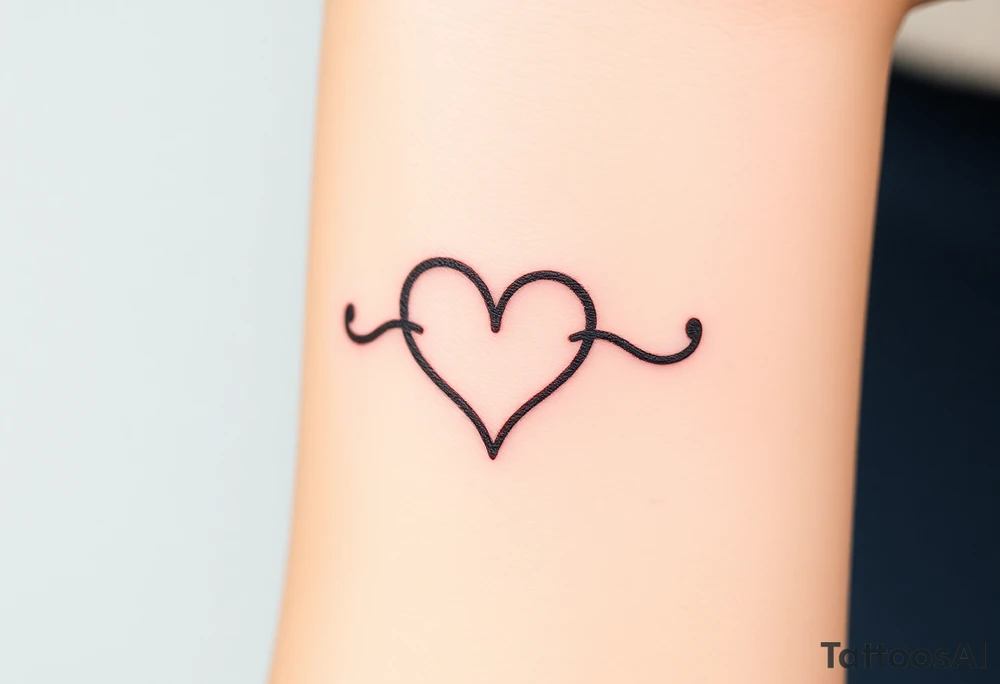 A double infinity symbol, with one loop representing the couple and the other the family, intertwined with a heart tattoo idea