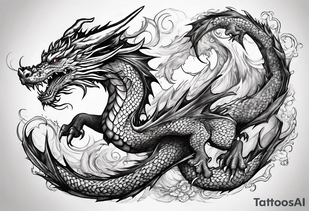 Flying Dragon tattoo idea