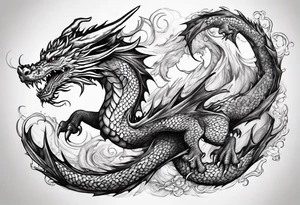 Flying Dragon tattoo idea
