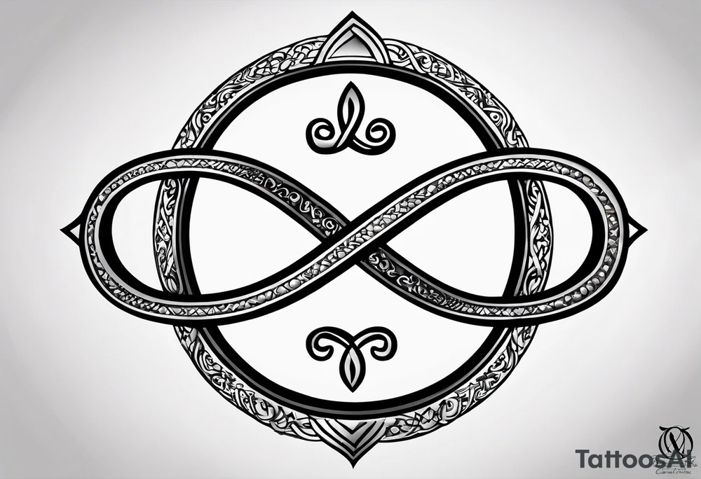 An infinity symbol with Proverbs 10:22 centered underneath. I’d like the initials DBM and MDM inside the infinity symbol tattoo idea