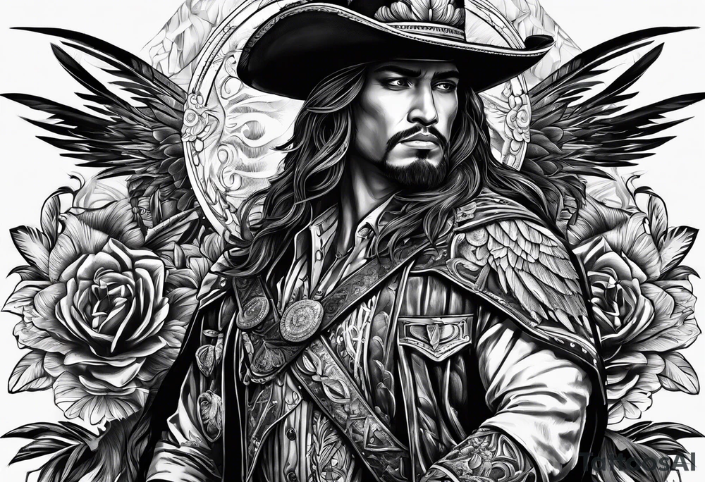 Cuervo en combate de frente a la carga tattoo idea