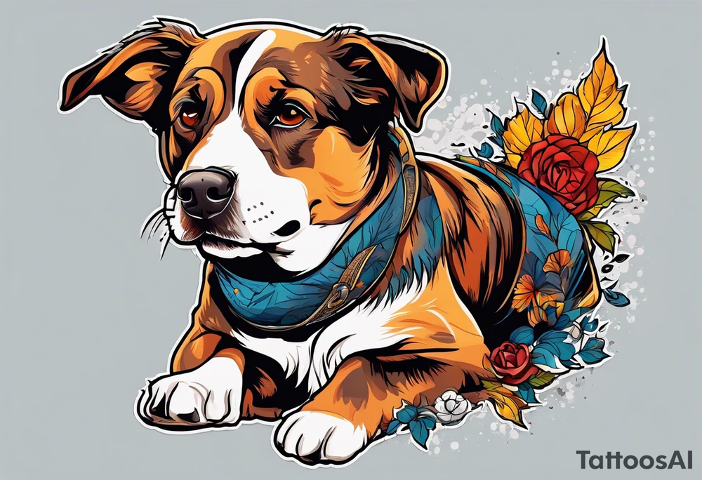 My dog died on 13-11-2023 tattoo idea