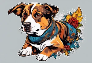 My dog died on 13-11-2023 tattoo idea