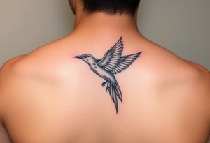 Micro realism bird tattoo idea