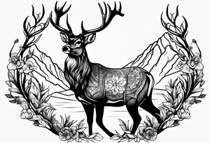 Deer buck tattoo idea