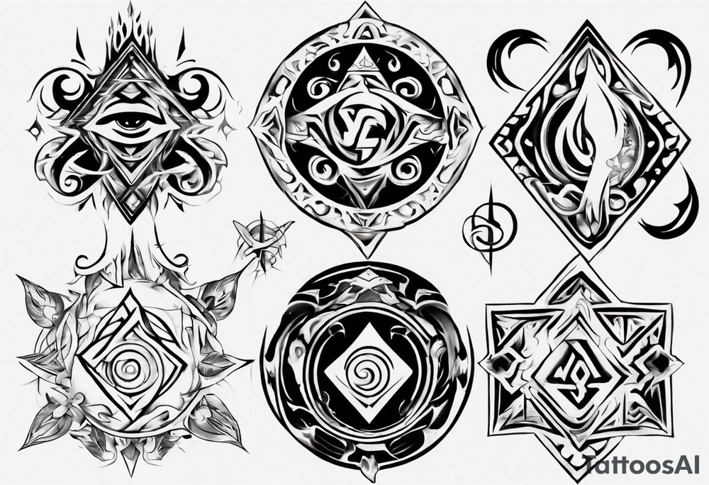 The four elements tattoo idea