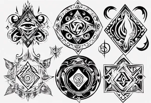 The four elements tattoo idea