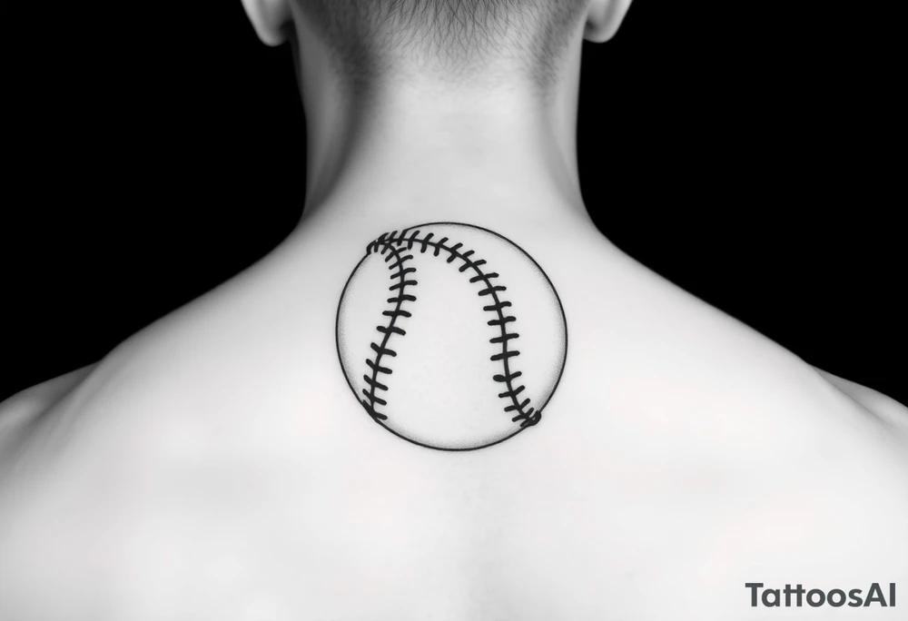 Softball with slippers on it tattoo idea