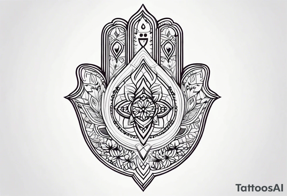 hamsa tattoo idea
