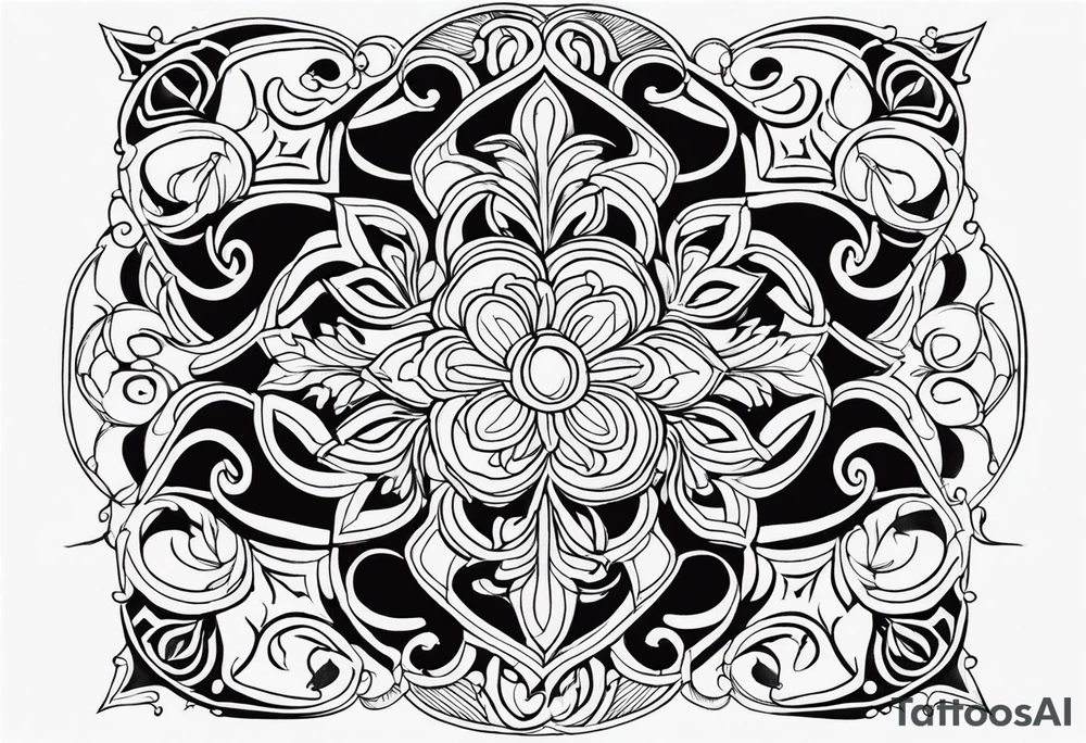 Elegant Scrollwork tattoo idea