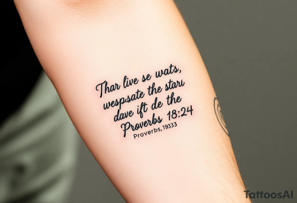 76 2323 proverbs 18:24 writing in gang tattoo idea